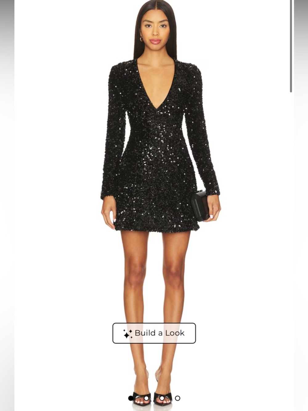 Eida Hourglass Mini Dress in Black